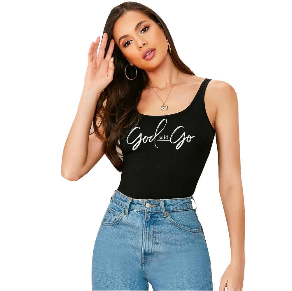 Black God Said Go Tank Top